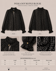 Korean Vintage Polka Dot Chiffon Blouse