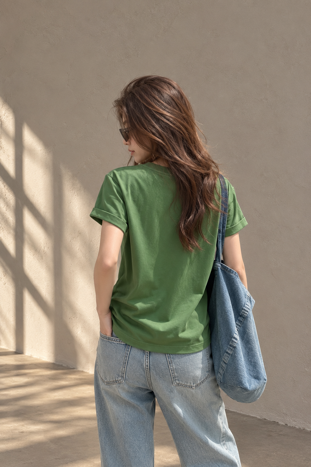 Avocado Green 100% Cotton Vintage Tee