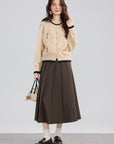 French Cottagecore Thick Knit Cardigan