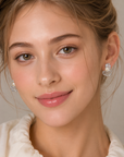 Irregular Hollow-Out Stud Earrings with 925 Silver Posts