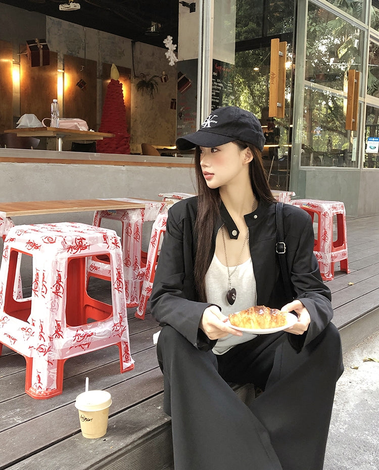 Sweet &amp; Cool Girl Style Stand Collar Jacket