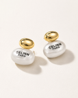 Brushed Silver Stud Earrings