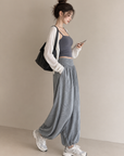Relaxed Cropped Harem Pants