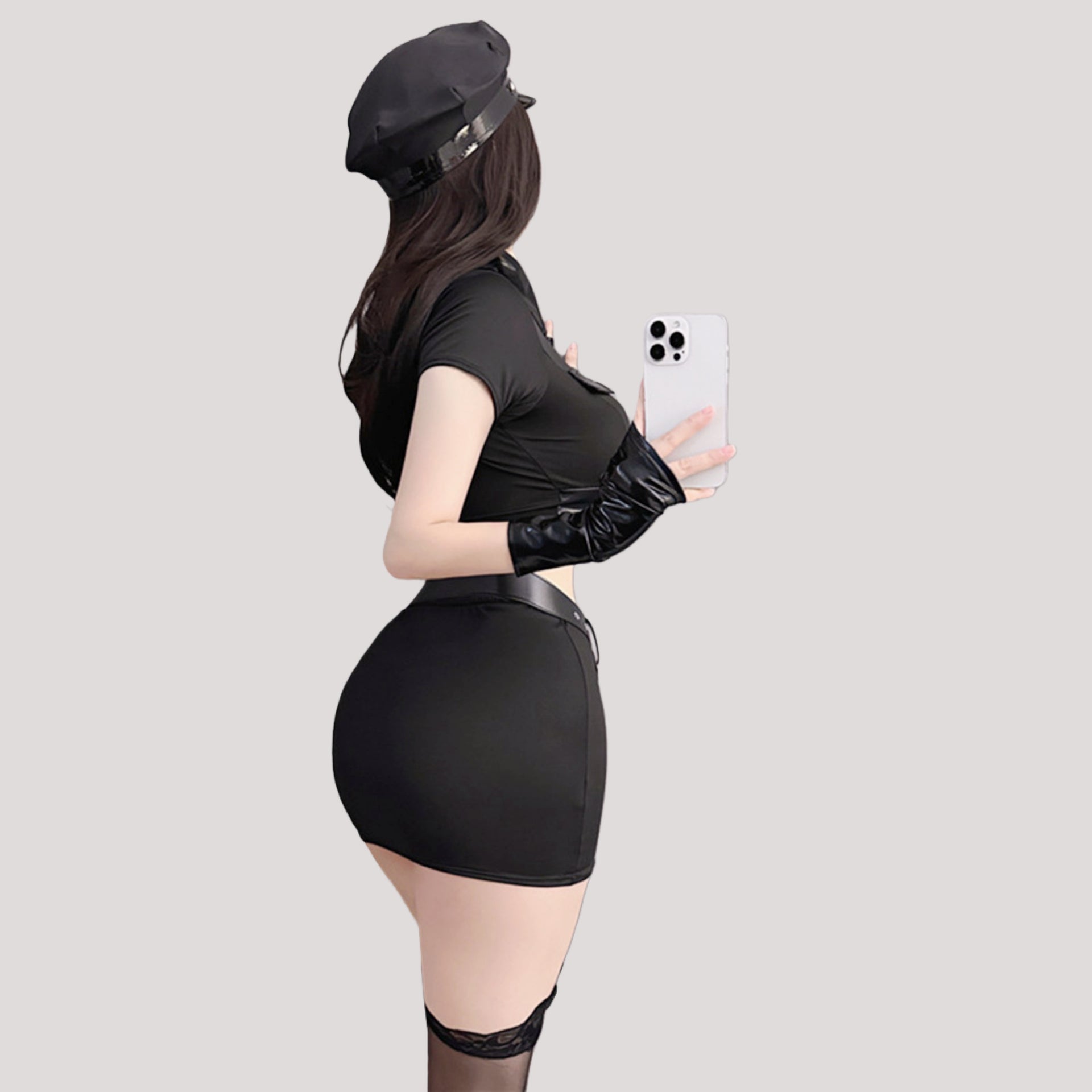 Sexy Bodycon Police Costume Set (Includes Pantyhose)