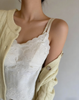 French lace camisole with built-in padded cups