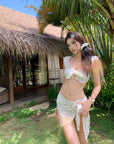 Fresh Floral French Cottage Style Bikini Set – 4 Pieces