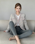 Deluxe Tweed Jacket in Blush Tones