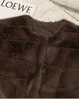 Old-Money Inspired Faux Mink Mid-Length Coat