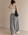 Relaxed Cropped Harem Pants