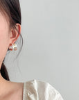 Irregular Letter 925 Silver Stud Earrings