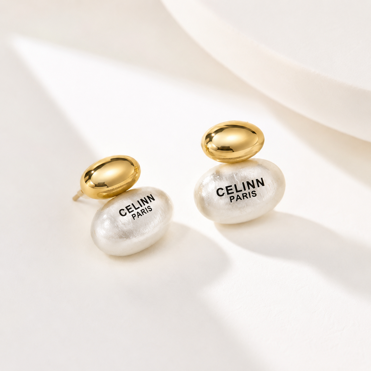 Brushed Silver Stud Earrings