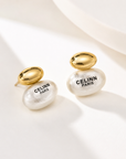 Brushed Silver Stud Earrings