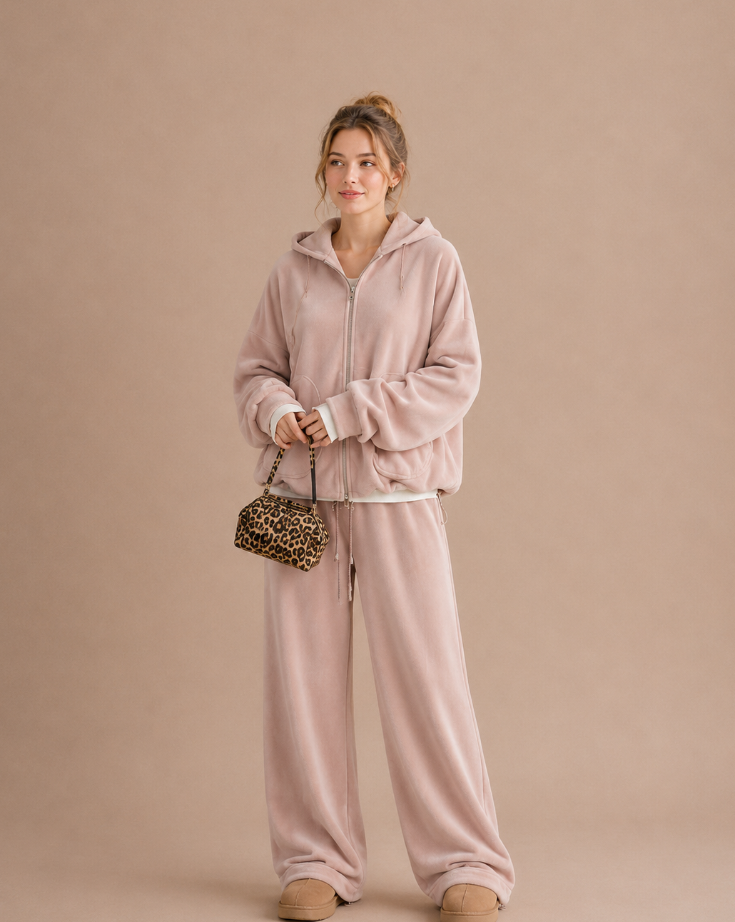 Korean-Style Double-Sided Fleece Lounge Set