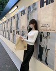 Slim Fit Long Sleeve Tee with Pony Embroidery