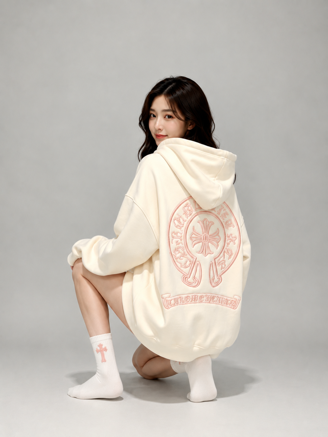 Chrome Hearts Fleece Hoodie + Socks Set