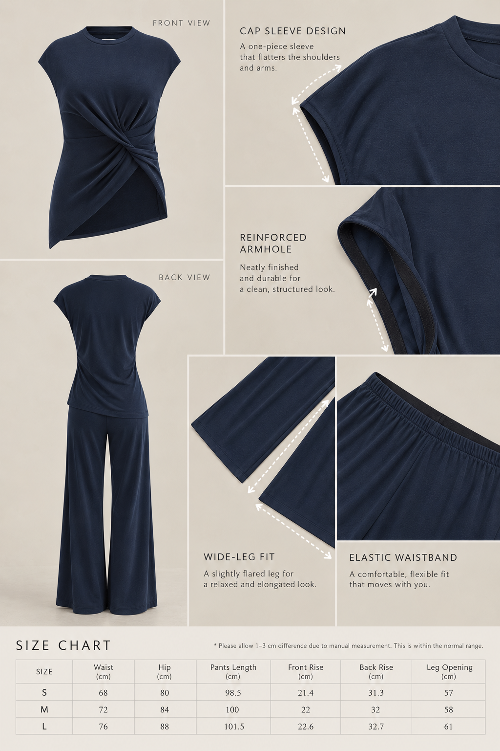 Cupro Twist-Drape Set