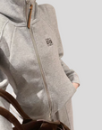 Fleece-Lined Thickened Hooded W Logo Zip Set