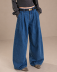 Vintage Double-Pleat Wide-Leg Jeans