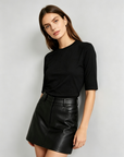 High-Stretch Cotton Half Sleeve Top