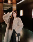 Eco-Friendly Faux Fur Coat (with Brooch) Inspired by Toca