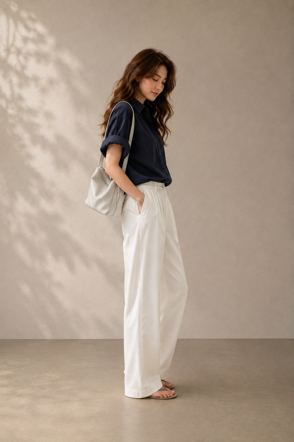 Korean Old-Money Lace Trim Shirt