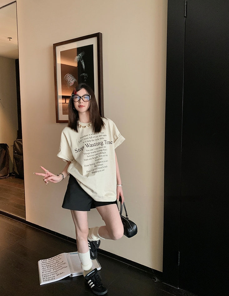 High-Weight Water-Based Printed INS-Style Tee