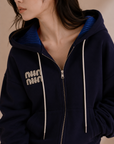 Rhinestone Logo Hooded Lounge Set