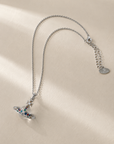 Crystal Saturn Pendant Necklace