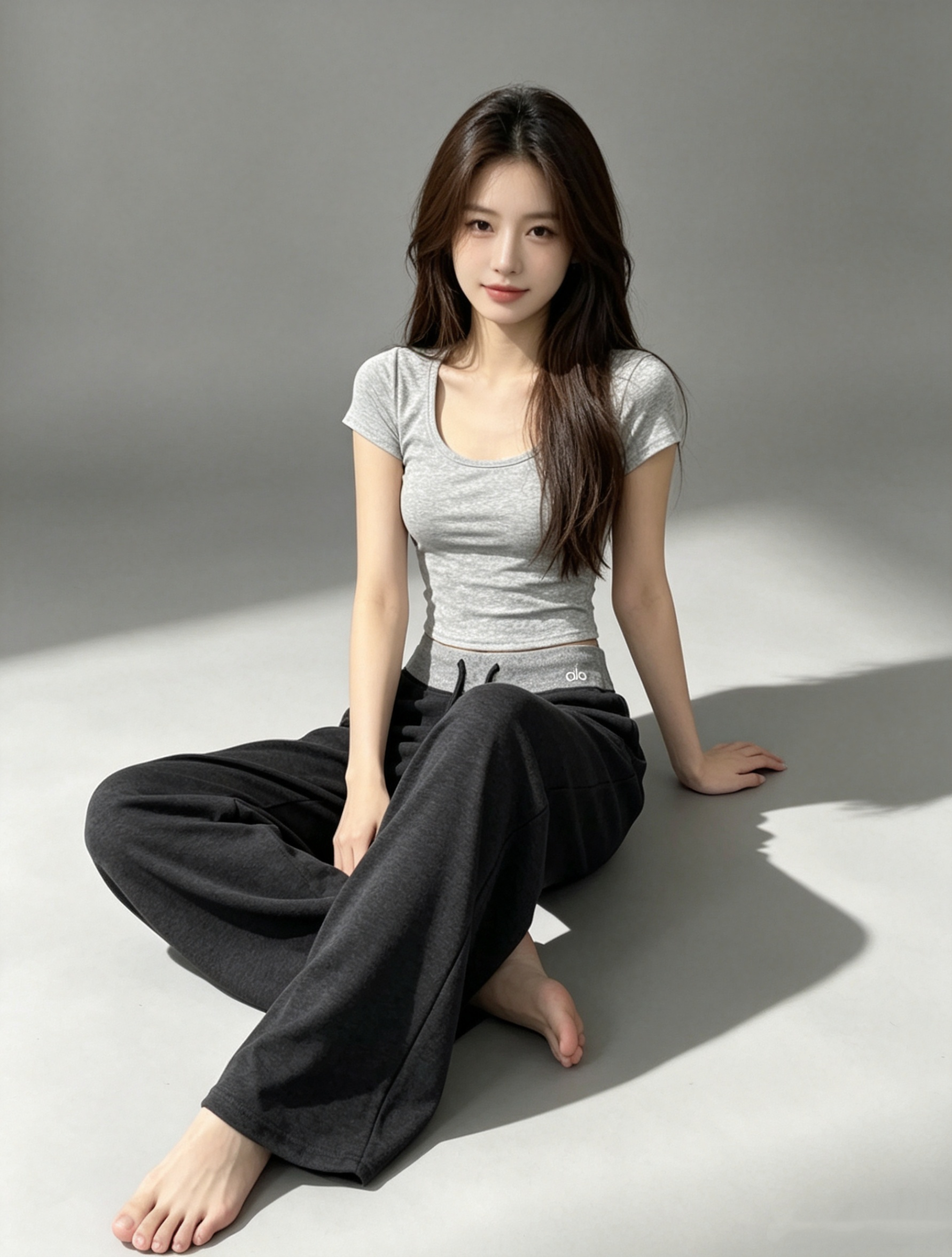 Ultra Draped Loose Straight-Leg “Shaking” Pants