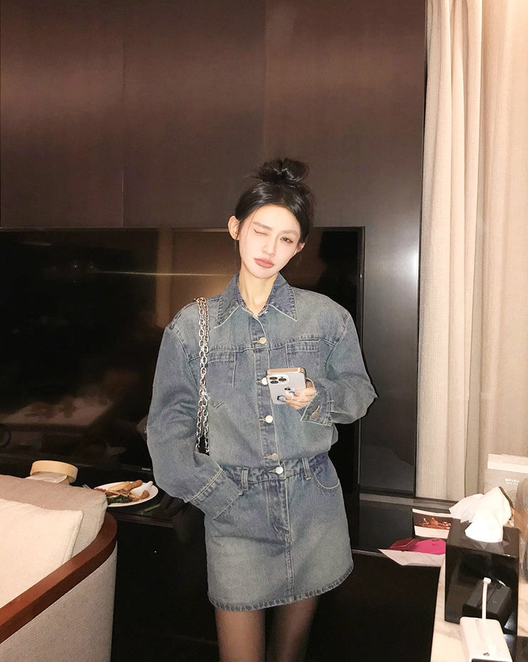 Vintage Washed Denim Dress