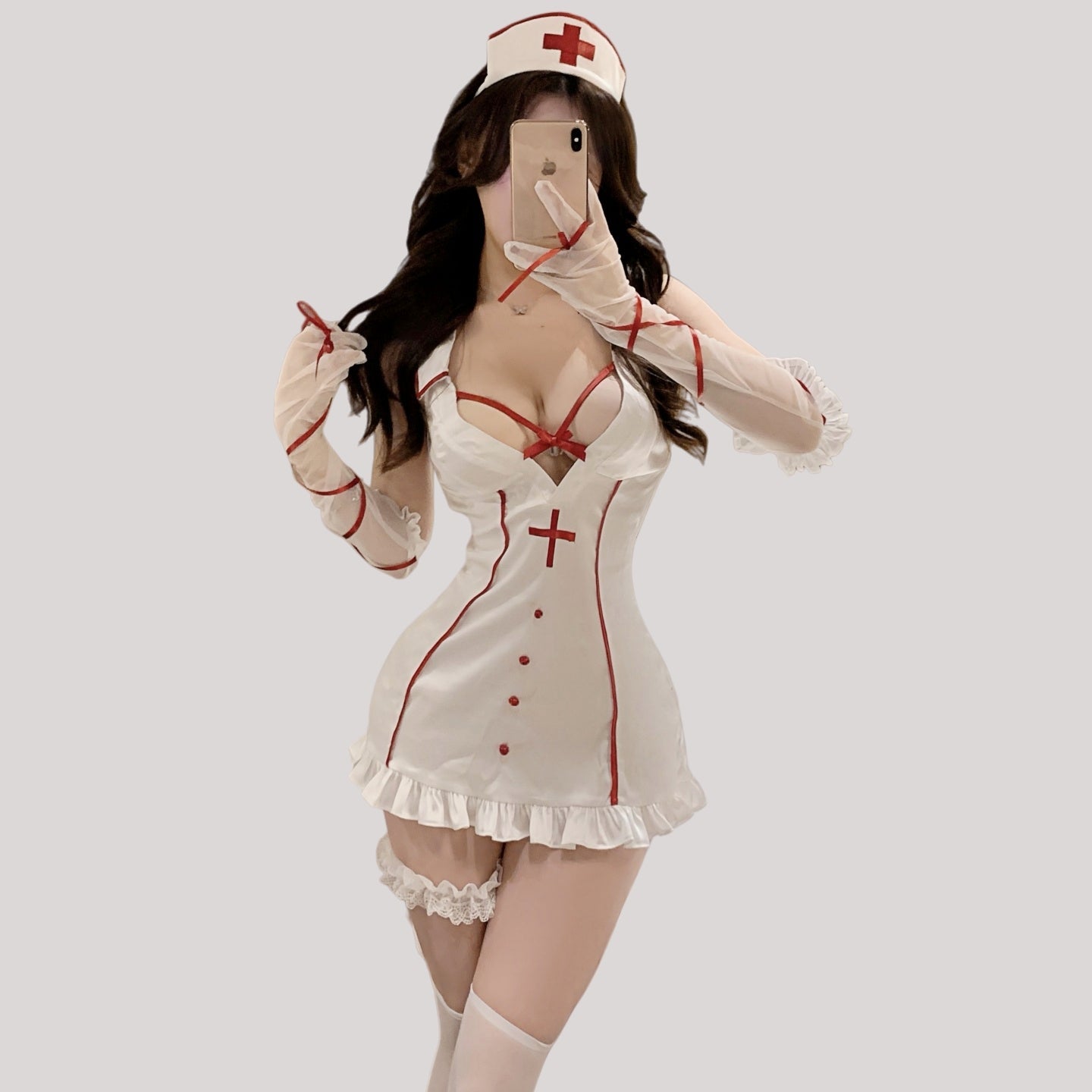 Deep-V Sexy Nurse Costume Set