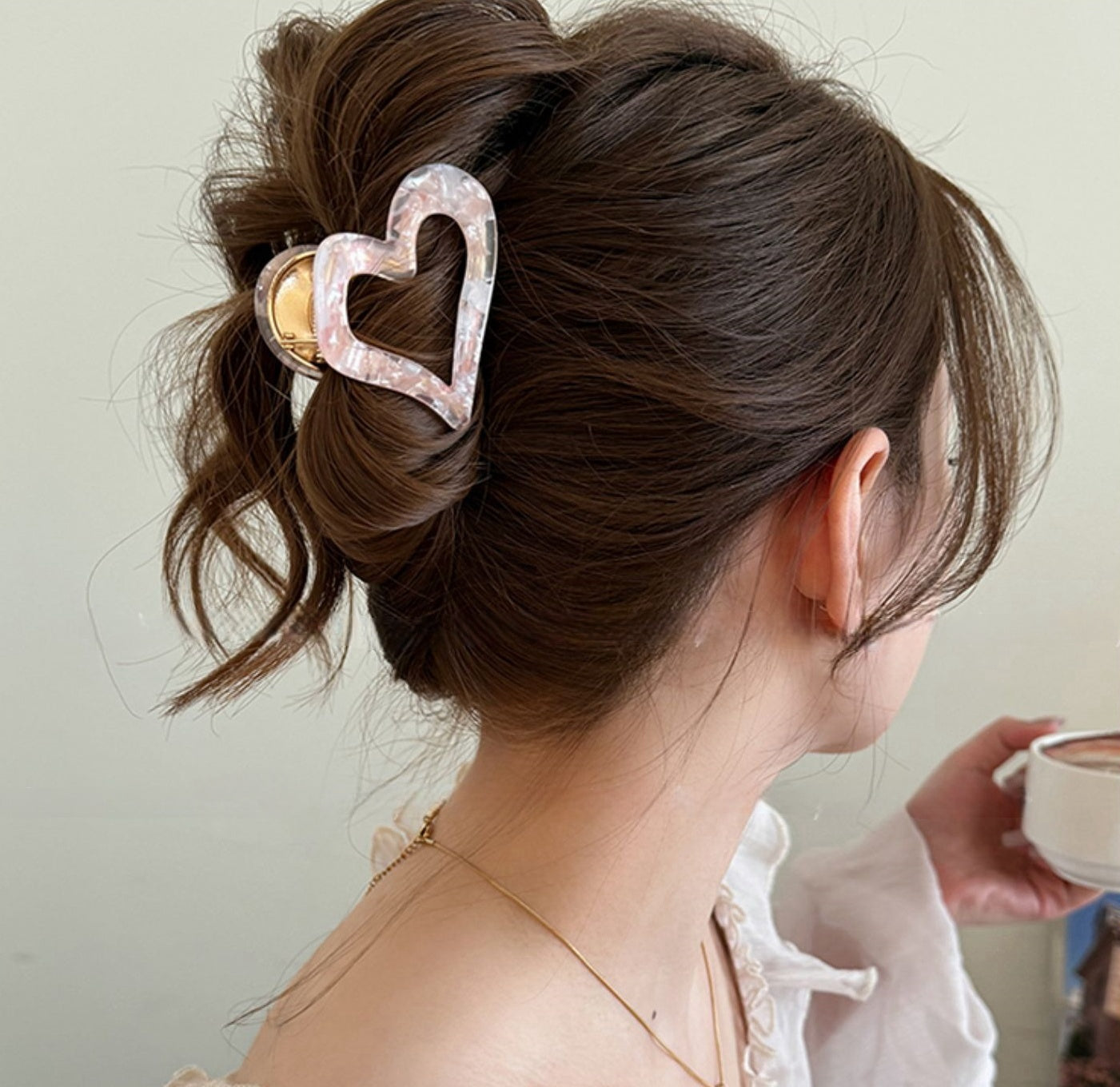 Heart-Shaped High Ponytail Hair Clip