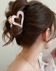 Heart-Shaped High Ponytail Hair Clip