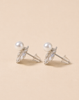Vintage Pearl Fan Earrings