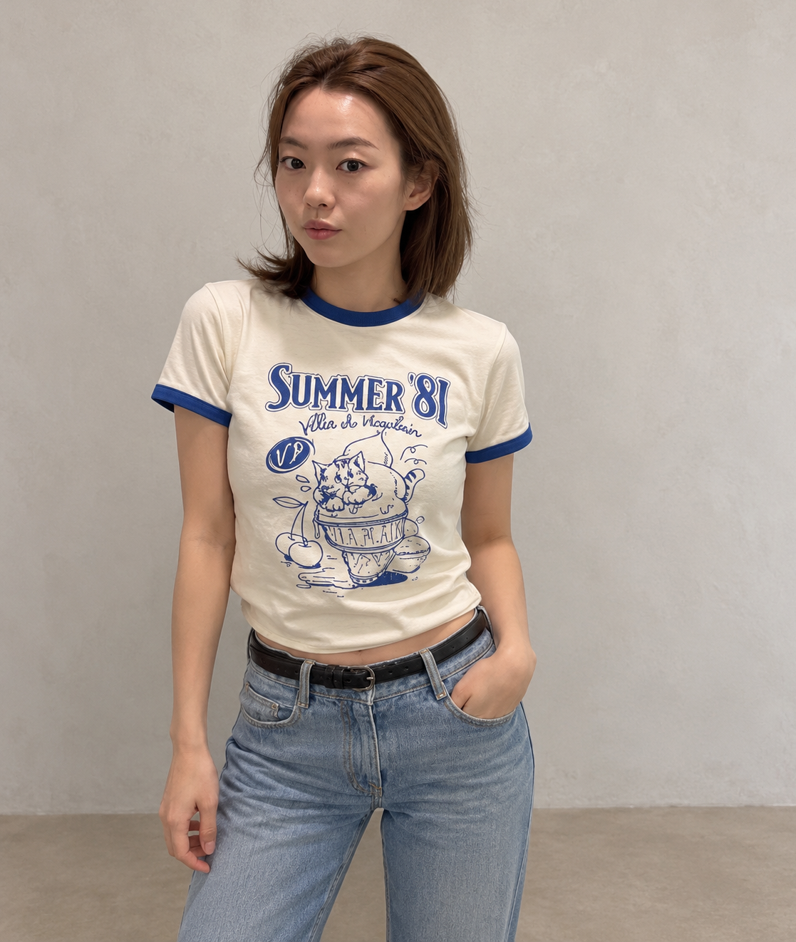 Korean Vintage Cotton Tee