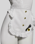 PU Maid Bunny Girl Lingerie Bodysuit (with Fishnet Stockings)