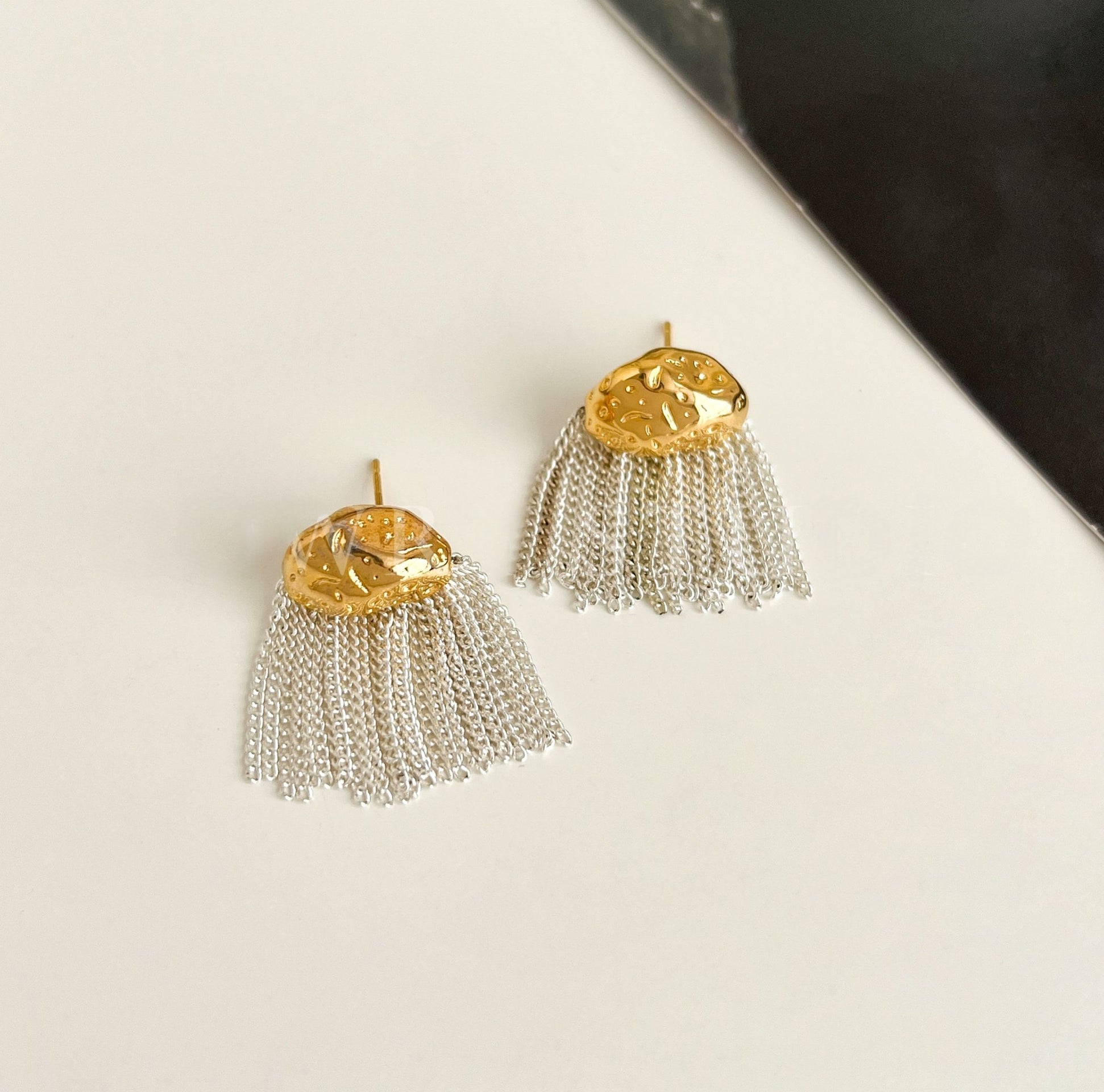 Irregular Tassel Earrings with 925 Hypoallergenic Posts