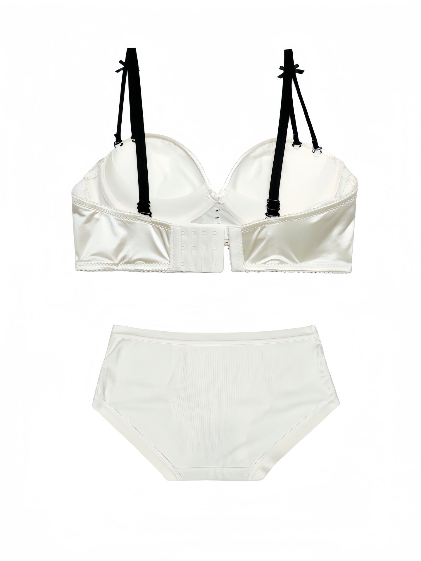 Vintage Court Style Satin Wireless Bra