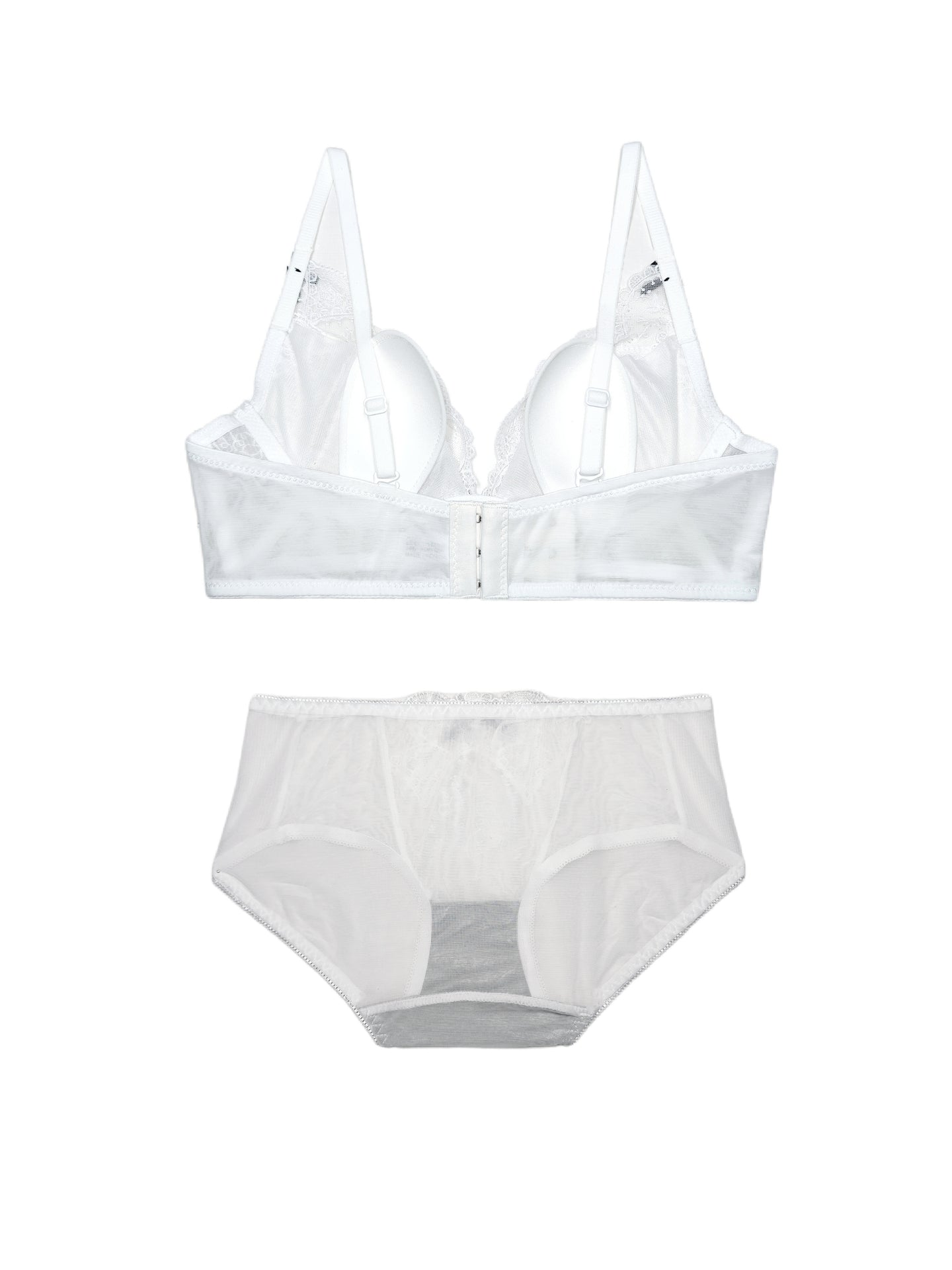 French Bunny Ear Crystal Cup Wireless Bra