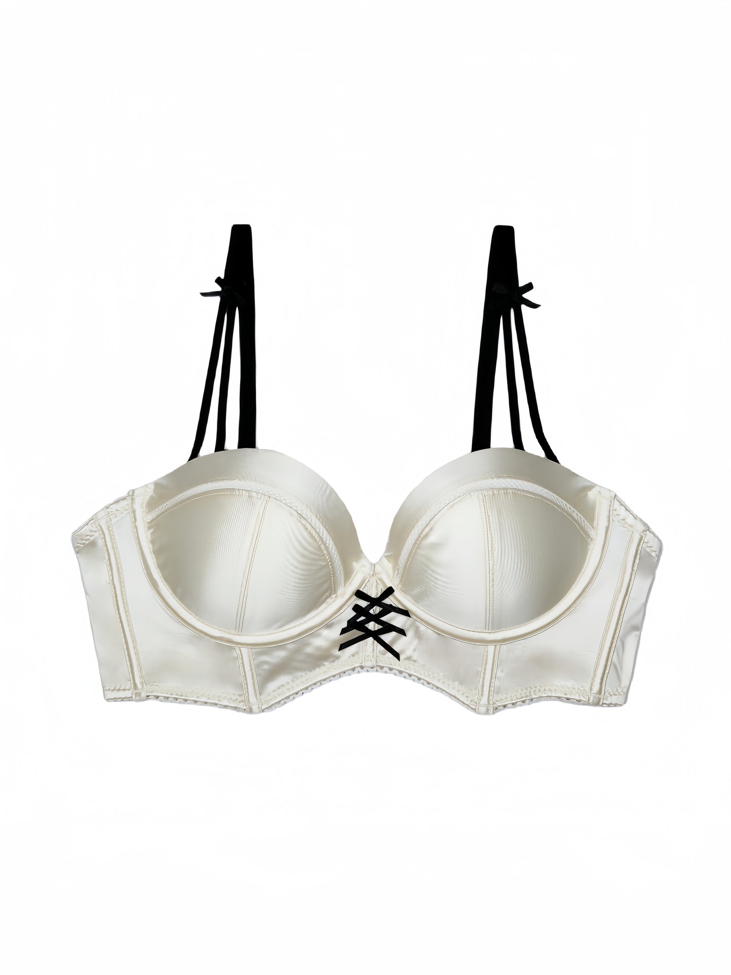 Vintage Court Style Satin Wireless Bra