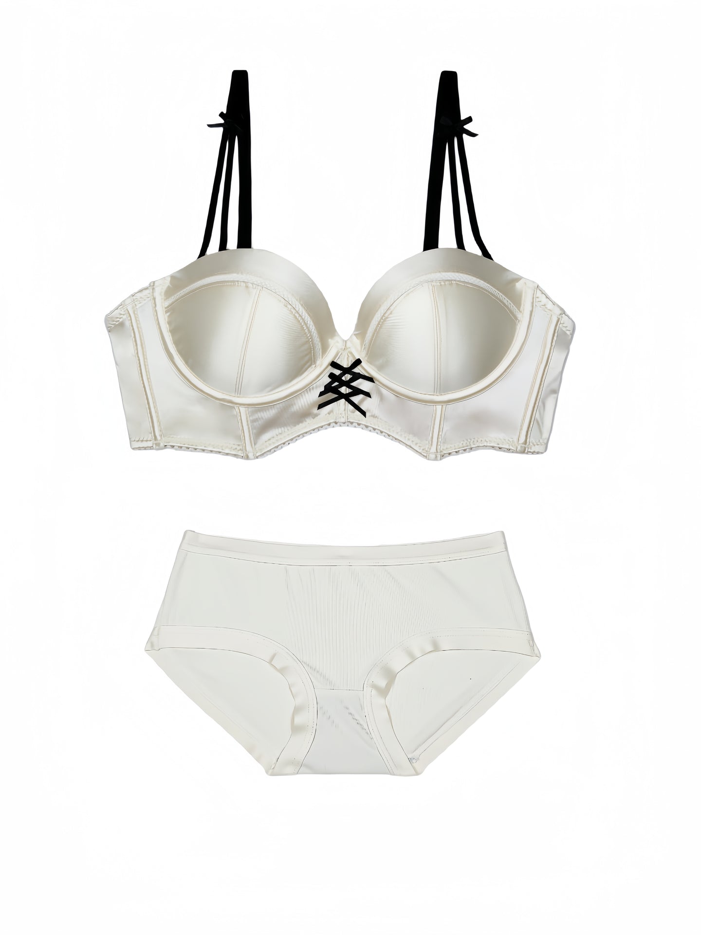 Vintage Court Style Satin Wireless Bra