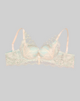 Luxurious Eyelash Lace, Wire-Free Push-Up Bra SET