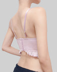 French Court-Style Satin Corset Bra