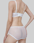 French Bunny Ear Crystal Cup Wireless Bra