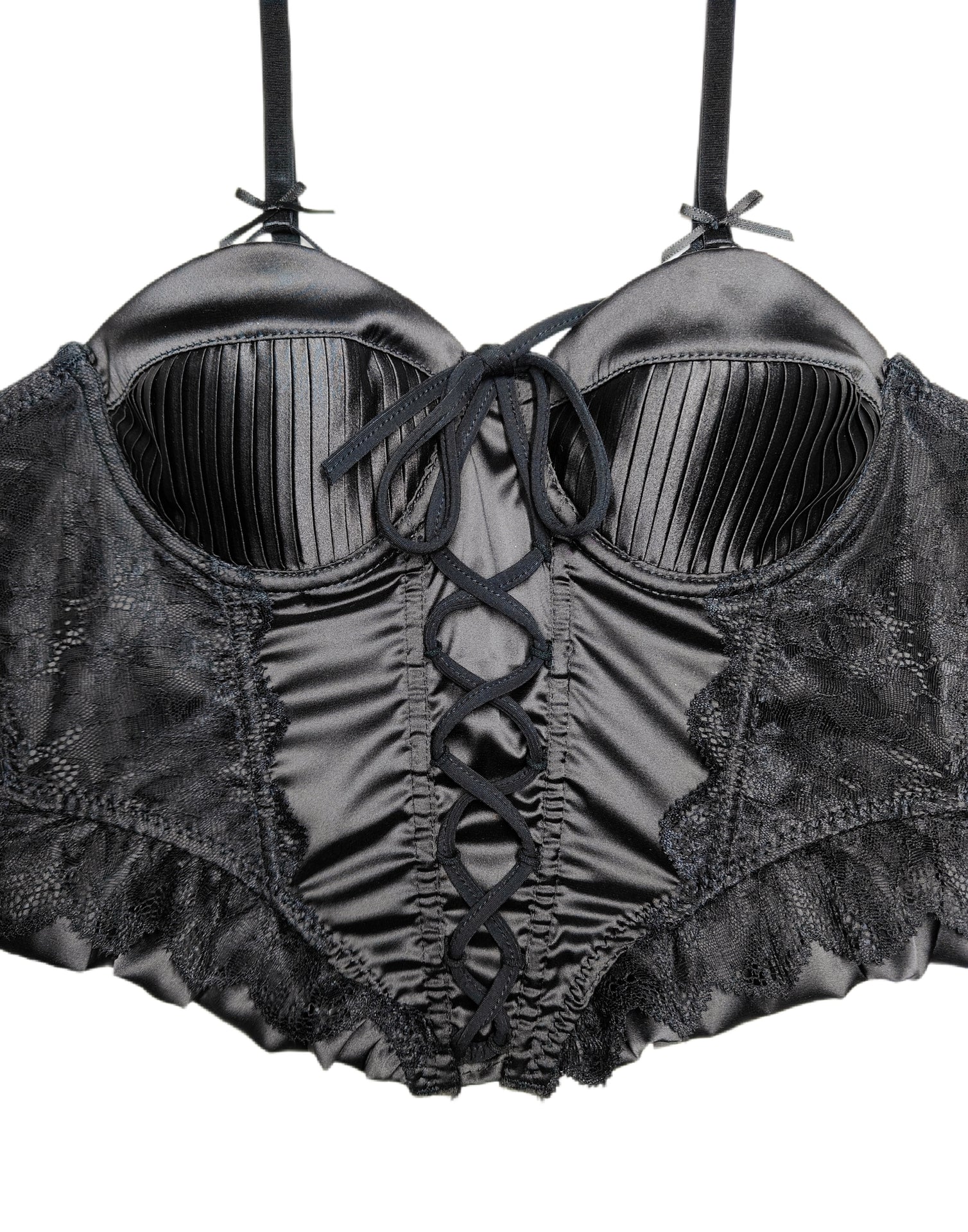 French Court-Style Satin Corset Bra
