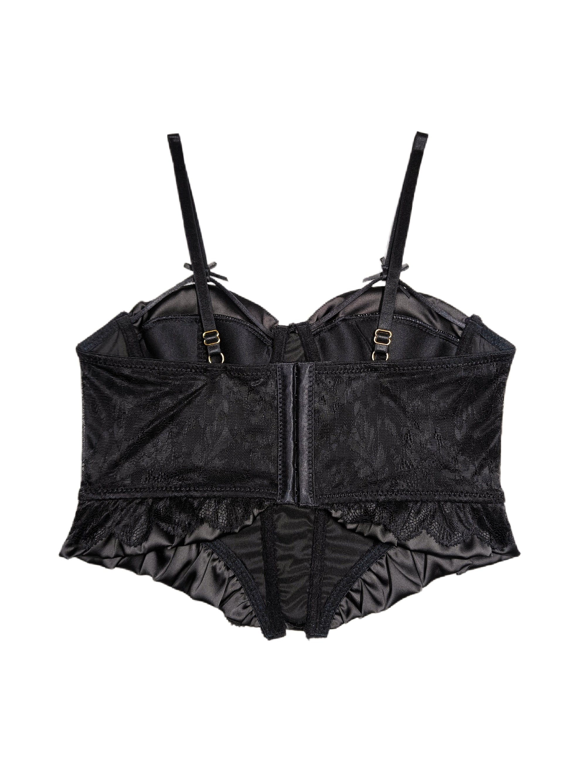 French Court-Style Satin Corset Bra