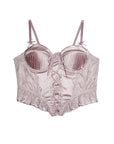 French Court-Style Satin Corset Bra
