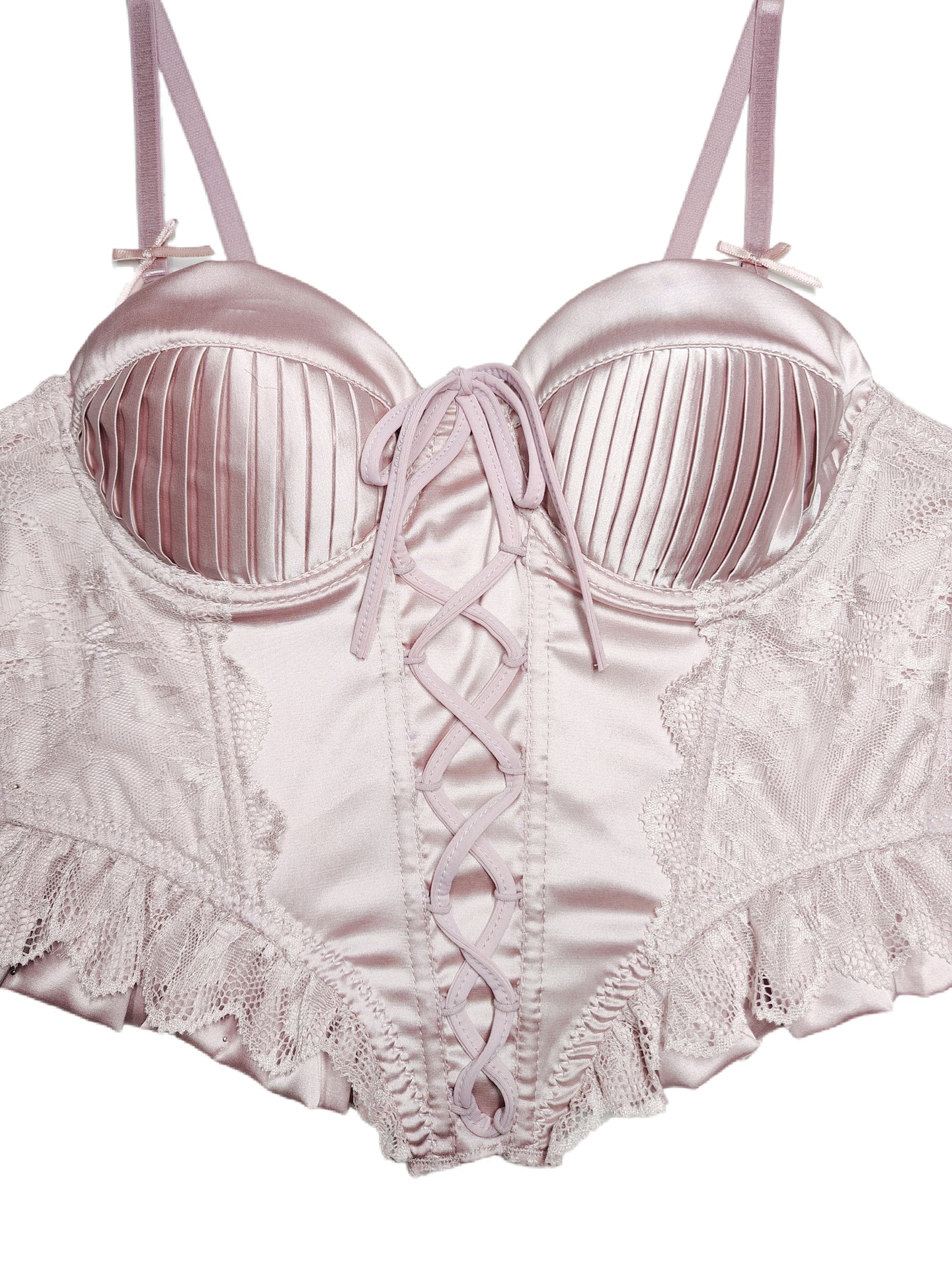 French Court-Style Satin Corset Bra