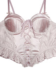 French Court-Style Satin Corset Bra