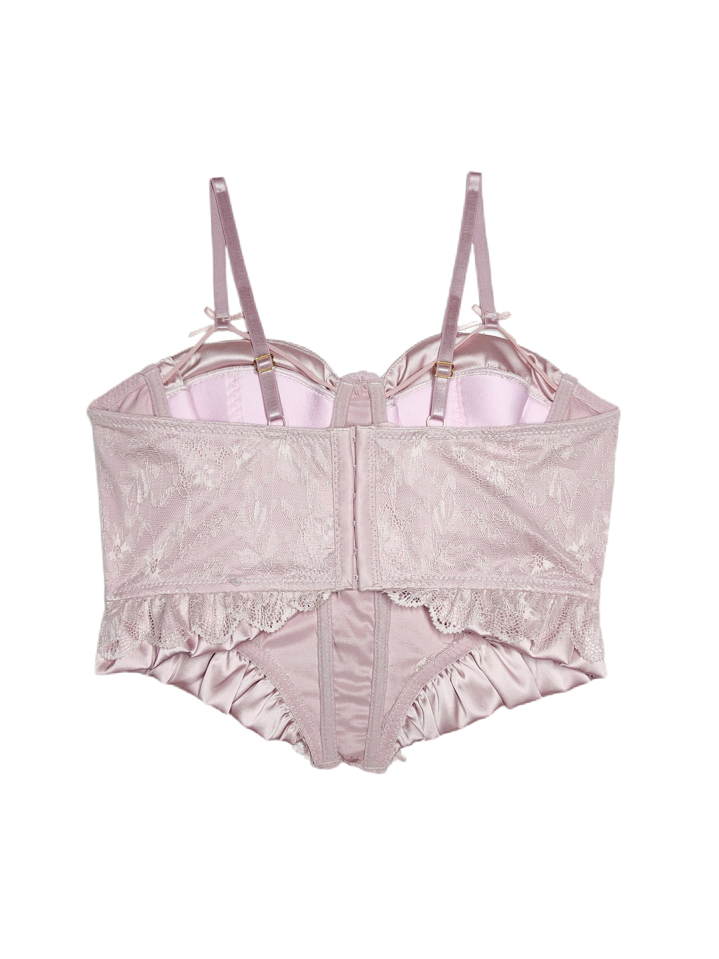 French Court-Style Satin Corset Bra